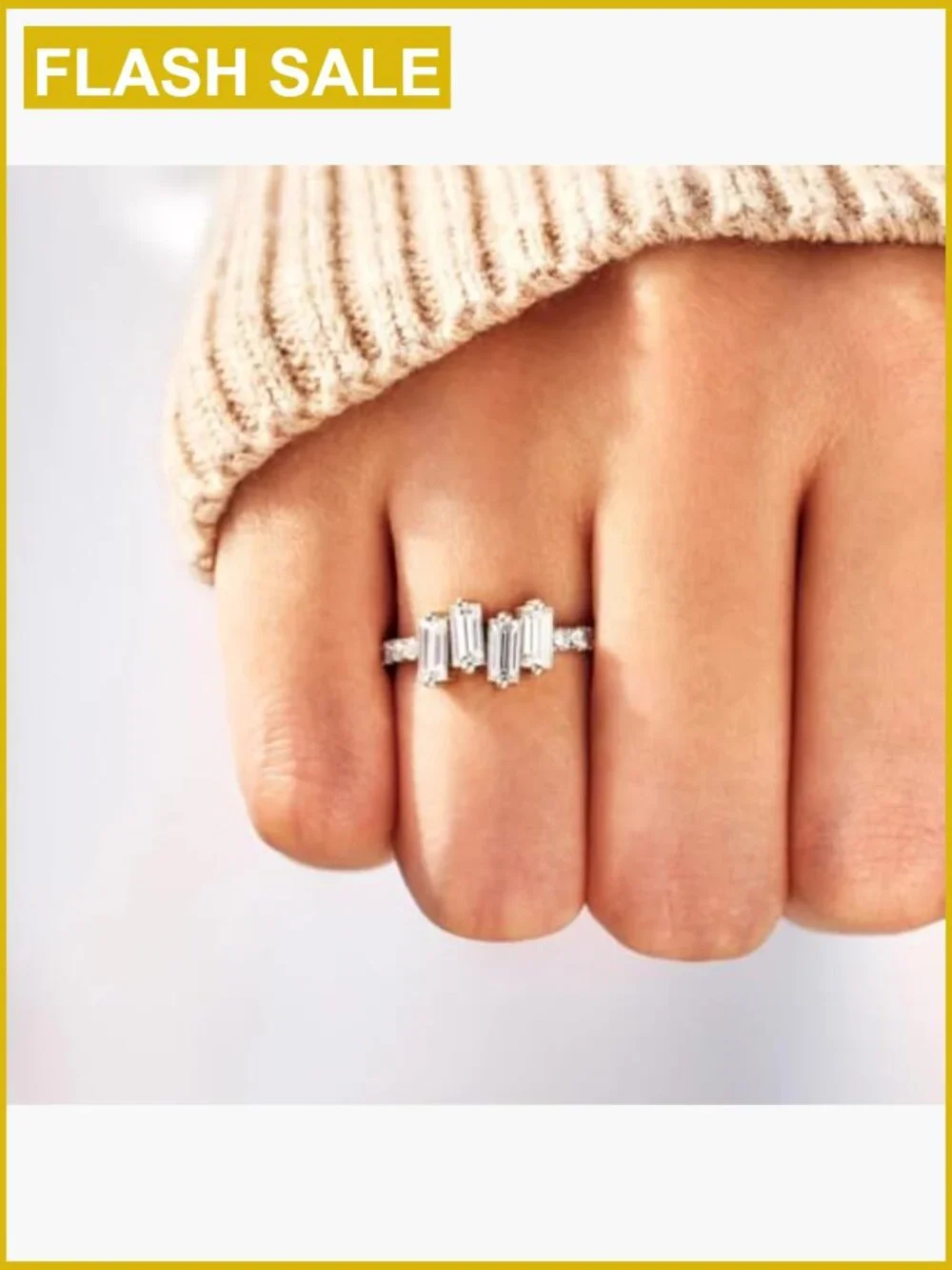 Irregular Multi-Stone Inspirational Ring for Women